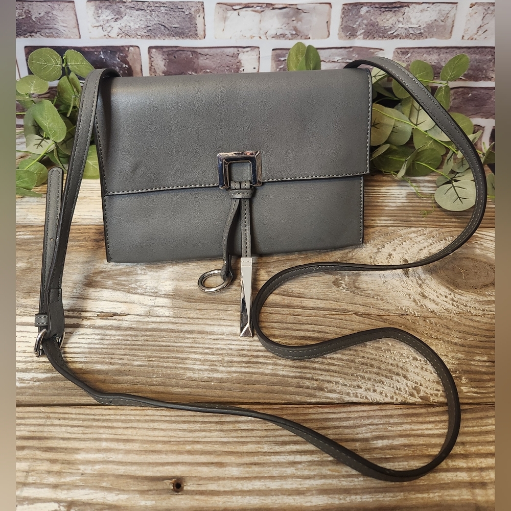 Calvin Klein Gray Magnetic Close Crossbody Bag